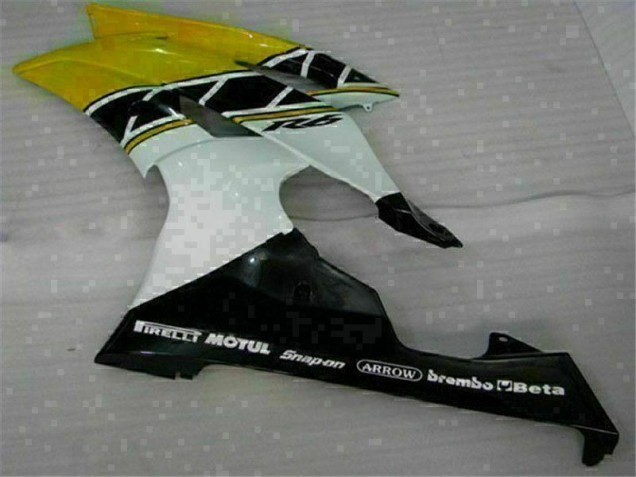 Amarillo Blanco Carenado Moto Yamaha R6 08-16