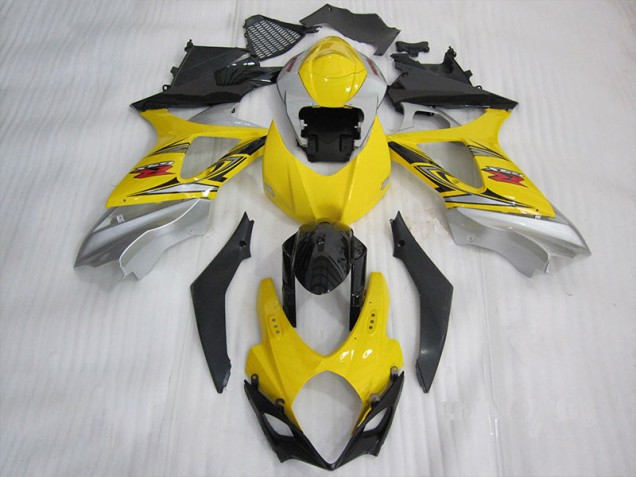 Amarillo Negro Carenados Moto Suzuki GSXR 1000 K7 07-08 Amarillo Negro Carenados Moto Suzuki GSXR 1000 K7 07-08