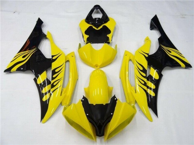 Amarillo Negro Carrocería Motocicletas Yamaha R6 08-16 Amarillo Negro Carrocería Motocicletas Yamaha R6 08-16