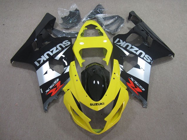 Amarillo Negro Plata Carenado Moto Suzuki GSXR 750 K4 04-05 Amarillo Negro Plata Carenado Moto Suzuki GSXR 750 K4 04-05
