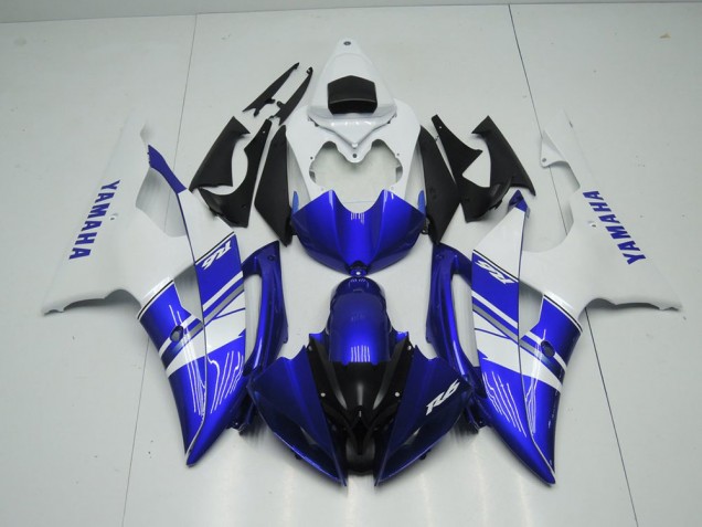 Azul Blanco Estilo OEM Carenado Moto Yamaha R6 08-16 Azul Blanco Estilo OEM Carenado Moto Yamaha R6 08-16