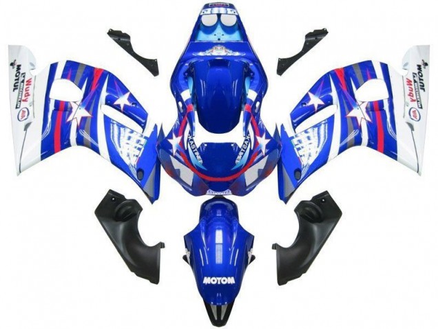 Azul Blanco Estrella Fiat Carenado Moto Yamaha R6 98-02 Azul Blanco Estrella Fiat Carenado Moto Yamaha R6 98-02