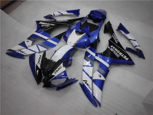 Azul Blanco FAAC Carenado Moto Yamaha R6 08-16 Azul Blanco FAAC Carenado Moto Yamaha R6 08-16