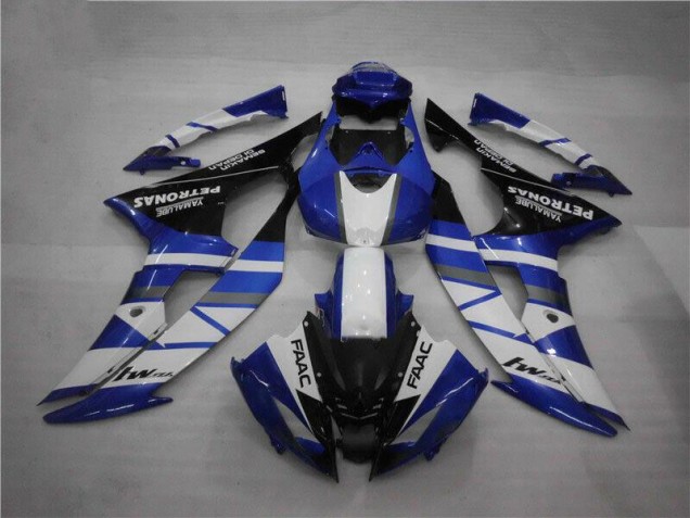 Azul Blanco FAAC Carenado Moto Yamaha R6 08-16 Azul Blanco FAAC Carenado Moto Yamaha R6 08-16
