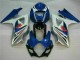 Azul Blanco Kit Carenado ABS Completo Suzuki GSXR 1000 K7 07-08 Azul Blanco Kit Carenado ABS Completo Suzuki GSXR 1000 K7 07-08