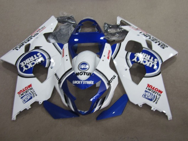 Azul Blanco Lucky Strike Motul Carenado Moto Suzuki GSXR 600 K4 04-05 Azul Blanco Lucky Strike Motul Carenado Moto Suzuki GSXR 600 K4 04-05