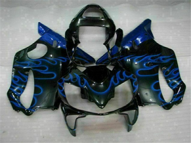 Azul Llamas Carenado Moto Honda CBR 600 F4i 01-03