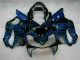 Azul Llamas Carenado Moto Honda CBR 600 F4i 01-03