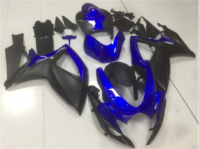 Azul Negro ABS Moto Plástica Suzuki GSXR 600 / 750 K6 06-07 Azul Negro ABS Moto Plástica Suzuki GSXR 600 / 750 K6 06-07