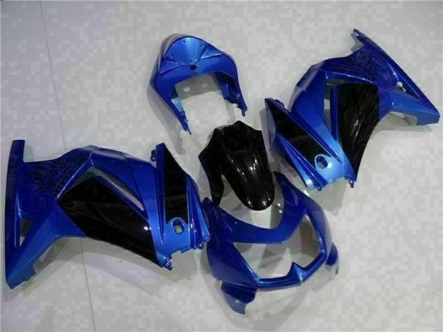 Azul Negro Carenado Moto Kawasaki EX250 08-12 Azul Negro Carenado Moto Kawasaki EX250 08-12