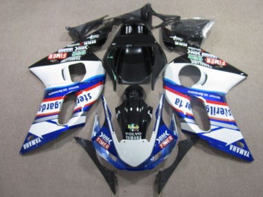 BM FIMER VOLVO Azul Blanco Negro Carenado Moto Yamaha R6 98-02
