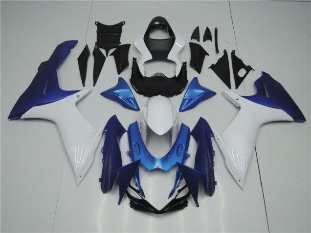 Blanco Azul Carenado Moto Suzuki GSXR 600 / 750 K11 11-21 Blanco Azul Carenado Moto Suzuki GSXR 600 / 750 K11 11-21