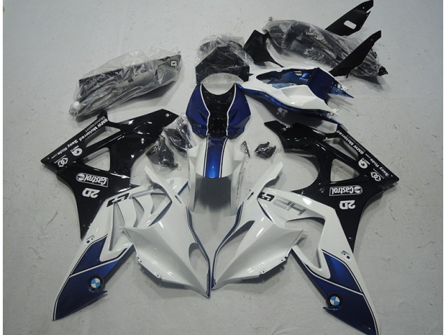 Blanco Azul Carenado & Plástico Moto BMW S1000RR 09-14 Blanco Azul Carenado & Plástico Moto BMW S1000RR 09-14