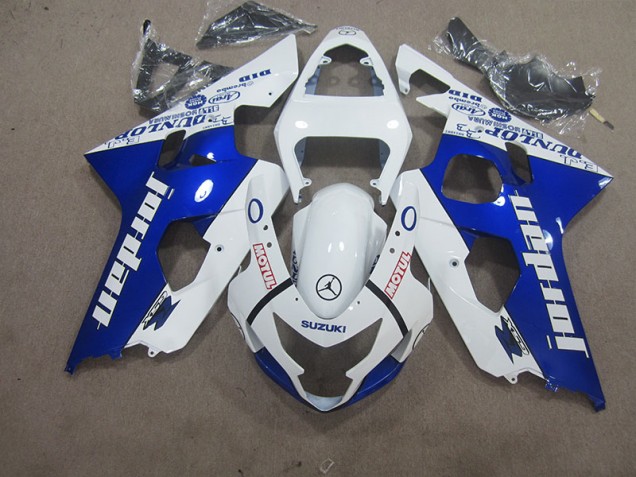 Blanco Azul Motul Carenado Moto Suzuki GSXR 600 K4 04-05 Blanco Azul Motul Carenado Moto Suzuki GSXR 600 K4 04-05
