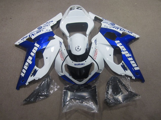 Blanco Azul Motul Carrocería Motocicletas Suzuki GSXR 600 K1 K2 K3 01-03 Blanco Azul Motul Carrocería Motocicletas Suzuki GSXR 600 K1 K2 K3 01-03