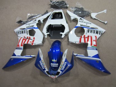 Blanco Azul Motul Fiat Carenado Moto Yamaha R6 03-05