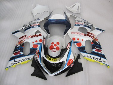 Blanco Azul Oscuro Dog Carenado Moto Suzuki GSXR 600 K1 K2 K3 01-03