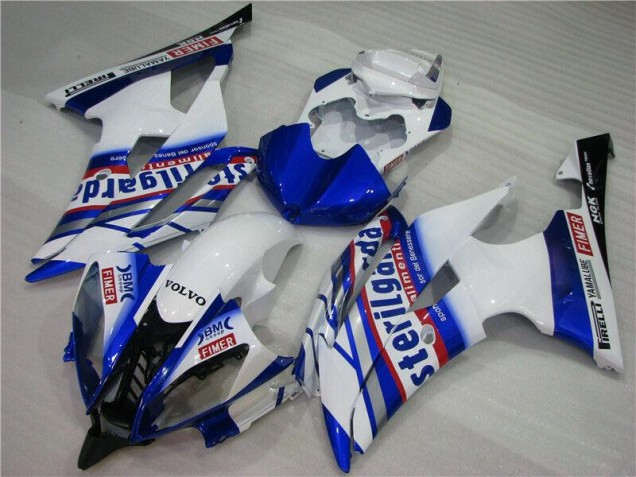 Blanco Azul Sterilgarda Volvo Carenado Moto Yamaha R6 08-16 Blanco Azul Sterilgarda Volvo Carenado Moto Yamaha R6 08-16