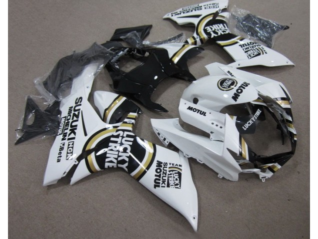 Blanco Lucky Strike Negro Motul Kits Carenado Moto Suzuki GSXR 600 K11 11-21