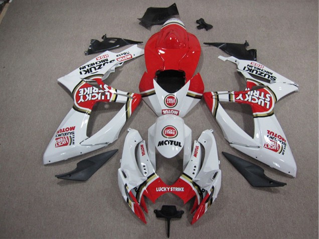 Blanco Lucky Strike Rojo Motul Kit Carenado ABS Completo Suzuki GSXR 1000 K5 05-06 Blanco Lucky Strike Rojo Motul Kit Carenado ABS Completo Suzuki GSXR 1000 K5 05-06