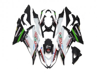 Blanco Negro ABS Kits Carenado Moto Kawasaki ZX6R 13-18