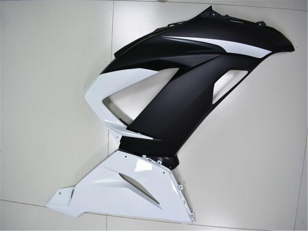 Blanco Negro ABS Moto Plástica Kawasaki ZX6R 13-18 Blanco Negro ABS Moto Plástica Kawasaki ZX6R 13-18