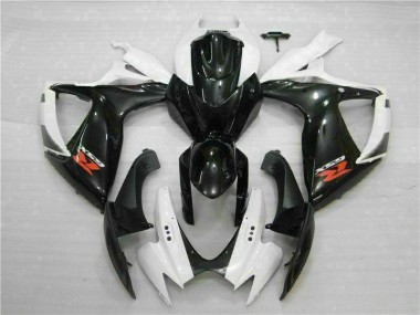 Blanco Negro ABS Moto Plástica Suzuki GSXR 600 / 750 K6 06-07