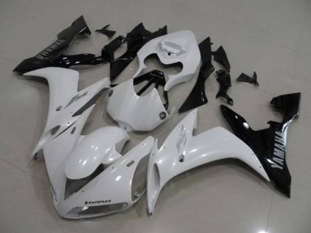 Blanco Negro ABS Moto Plástico Yamaha R1 04-06 Blanco Negro ABS Moto Plástico Yamaha R1 04-06