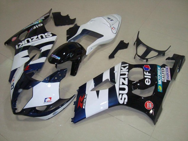 Blanco Negro Elf Carenado Moto Suzuki GSXR 1000 K3 03-04 Blanco Negro Elf Carenado Moto Suzuki GSXR 1000 K3 03-04