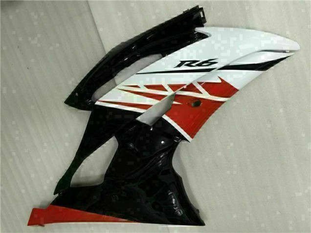 Blanco Negro Inyección Kit Carenado Moto Yamaha R6 08-16 Blanco Negro Inyección Kit Carenado Moto Yamaha R6 08-16