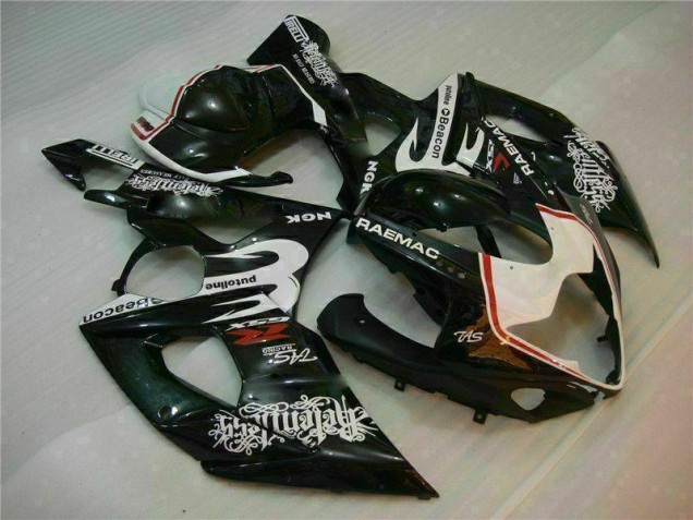 Blanco Negro Kit Carenado Moto Suzuki GSXR 1000 K5 05-06 Blanco Negro Kit Carenado Moto Suzuki GSXR 1000 K5 05-06