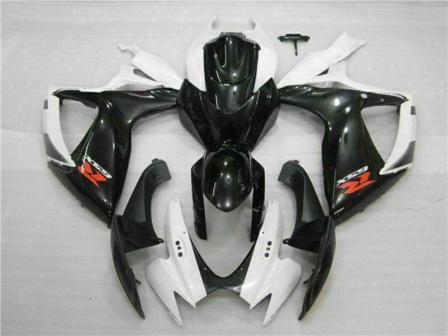 Blanco Negro Kits ABS Carenado Motocicleta Suzuki GSXR 600 / 750 K6 06-07 Blanco Negro Kits ABS Carenado Motocicleta Suzuki GSXR 600 / 750 K6 06-07