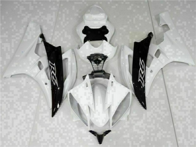 Blanco Negro Kits ABS Carenado Motocicleta Yamaha R6 06-07 Blanco Negro Kits ABS Carenado Motocicleta Yamaha R6 06-07