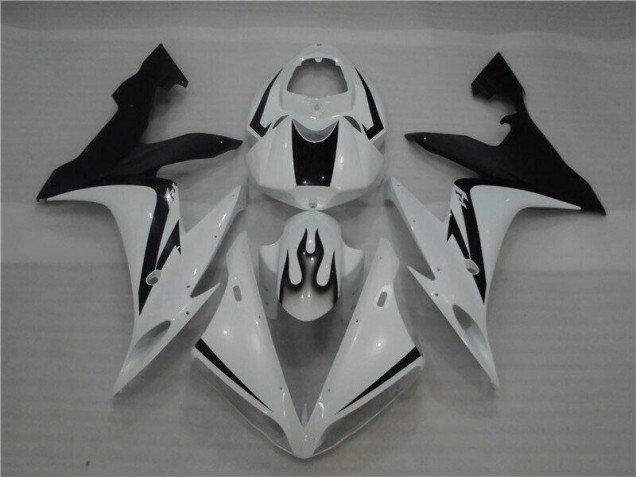 Blanco Negro Llama Carenado Moto Yamaha R1 04-06 Blanco Negro Llama Carenado Moto Yamaha R1 04-06