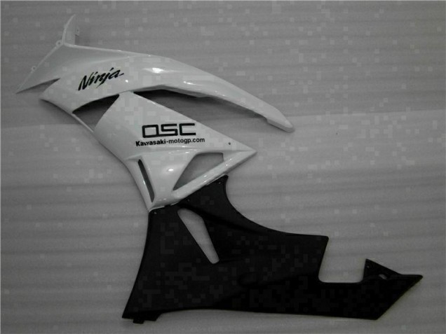 Blanco Negro Ninja Carenado Moto Kawasaki ZX6R 09-12 Blanco Negro Ninja Carenado Moto Kawasaki ZX6R 09-12