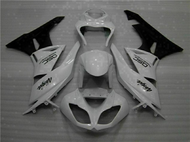 Blanco Negro Ninja Carenado Moto Kawasaki ZX6R 09-12 Blanco Negro Ninja Carenado Moto Kawasaki ZX6R 09-12