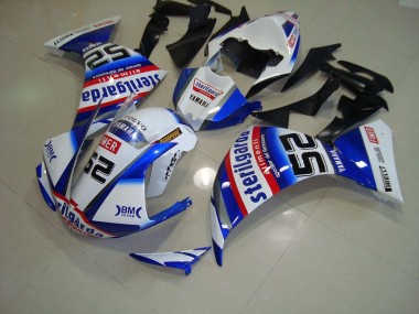 Blanco Negro Sterilgarda Carenado Moto Yamaha R1 09-11