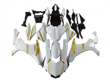 Blanco Oro Carenado Moto Yamaha R1 15-19