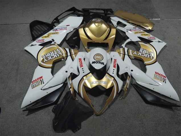 Blanco Oro Lucky Strike Motul Carenado Moto Suzuki GSXR 1000 K5 05-06 Blanco Oro Lucky Strike Motul Carenado Moto Suzuki GSXR 1000 K5 05-06
