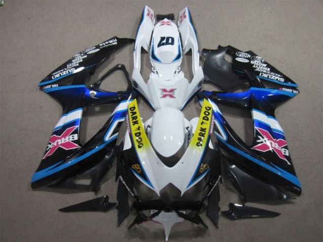Blanco Oscuro Dog 07 Carenado Moto Suzuki GSXR 600 K8 08-10