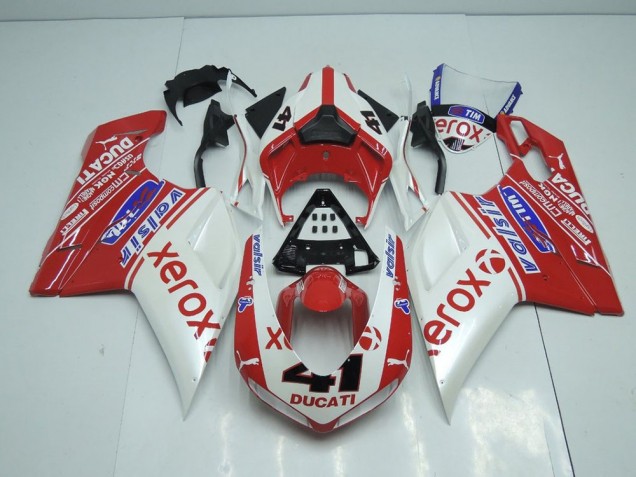 Blanco Perla Nuevo Xerox Carenado Moto Ducati 848 1098 1198 07-14 Blanco Perla Nuevo Xerox Carenado Moto Ducati 848 1098 1198 07-14