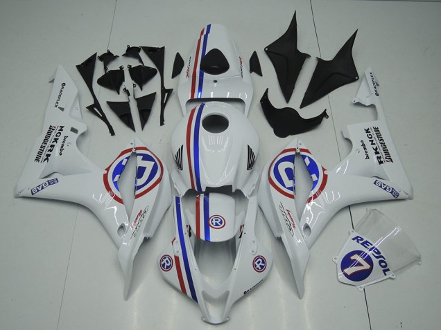 Blanco Plástica Moto Honda CBR 600 RR 07-08 Blanco Plástica Moto Honda CBR 600 RR 07-08