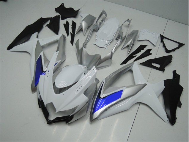 Blanco Plata Azul Carenado Moto Suzuki GSXR 600 / 750 K8 08-10 Blanco Plata Azul Carenado Moto Suzuki GSXR 600 / 750 K8 08-10