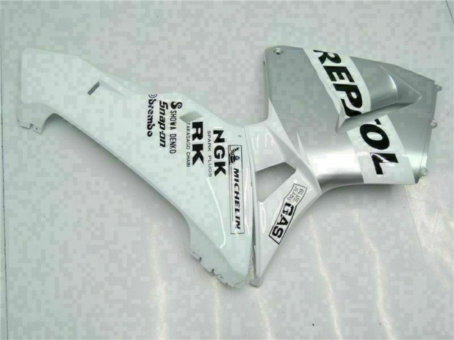Blanco Plata Repsol Carenado Moto Honda CBR 600 RR 03-04