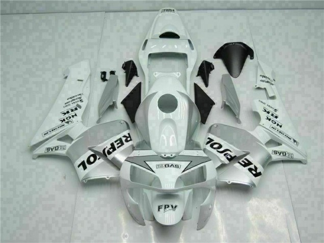 Blanco Plata Repsol Carenado Moto Honda CBR 600 RR 03-04