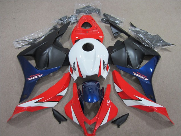 Blanco Rojo Azul Carenado Moto Honda CBR 600 RR 09-12