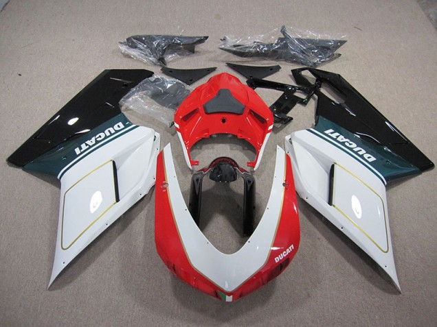 Blanco Rojo Carenado Moto Ducati 1098 848 07-14 Blanco Rojo Carenado Moto Ducati 1098 848 07-14