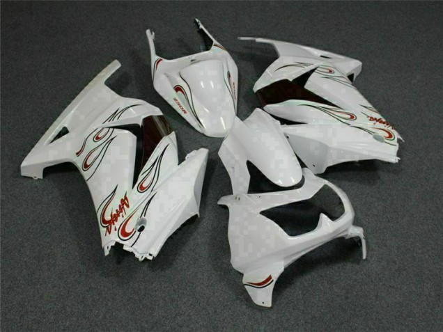 Blanco Rojo Carenado Moto Kawasaki EX250 08-12