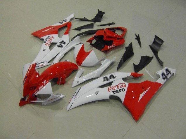 Blanco Rojo Coca Cola Zero 44 Carenado Moto Yamaha R6 08-16 Blanco Rojo Coca Cola Zero 44 Carenado Moto Yamaha R6 08-16
