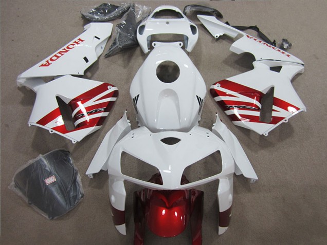 Blanco Rojo Kits Completo Carenado Moto ABS Honda CBR 600 RR 05-06 Blanco Rojo Kits Completo Carenado Moto ABS Honda CBR 600 RR 05-06